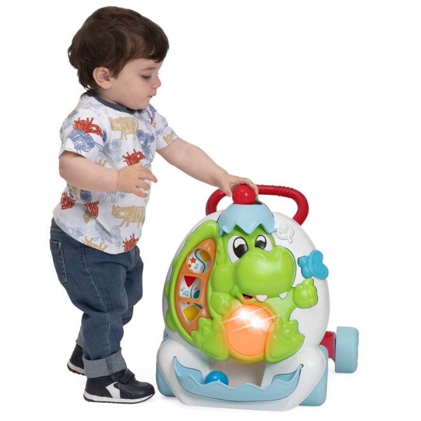 Chicco - Chodzik dla dzieci z atrakcjami i dźwiękiem 2w1 DINO 2xAA
