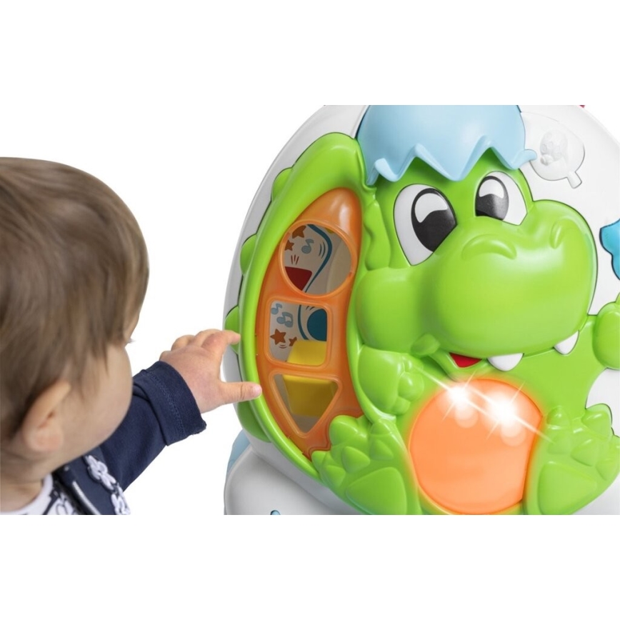 Chicco - Chodzik dla dzieci z atrakcjami i dźwiękiem 2w1 DINO 2xAA