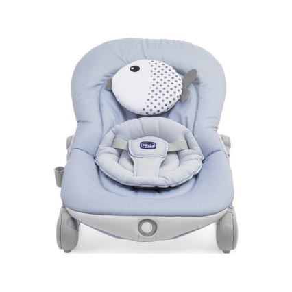 Chicco - Dziecięca wibrująca huśtawka z melodią BALLOON Dots 2xAA + 1xLR20 niebieska