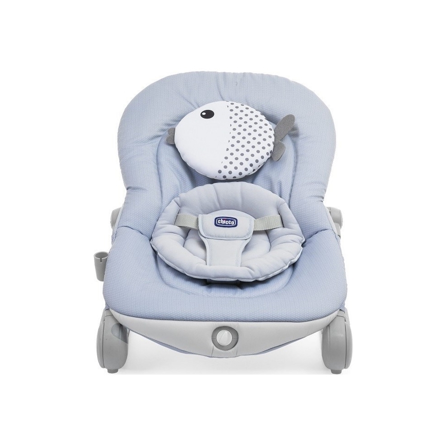 Chicco - Dziecięca wibrująca huśtawka z melodią BALLOON Dots 2xAA + 1xLR20 niebieska