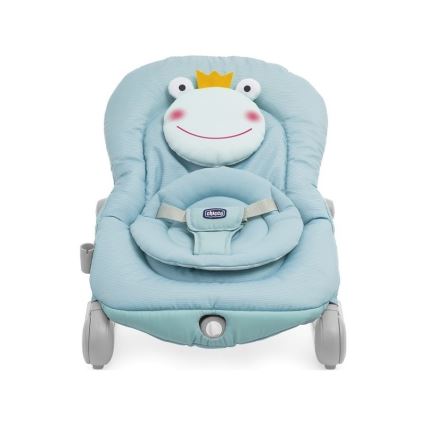 Chicco - Dziecięcy leżaczek wibrujący z melodią BALLOON Froggy niebieski