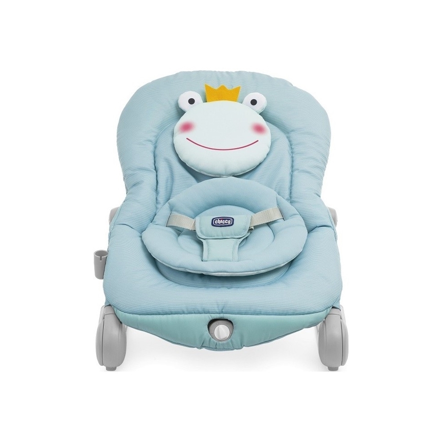 Chicco - Dziecięcy leżaczek wibrujący z melodią BALLOON Froggy niebieski