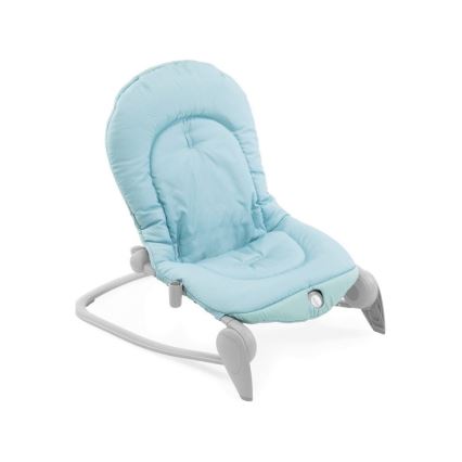 Chicco - Dziecięcy wibrujący leżaczek z melodią BALLOON Froggy 2xAA + 1xLR20 niebieski