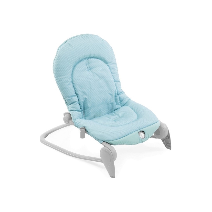 Chicco - Dziecięcy wibrujący leżaczek z melodią BALLOON Froggy 2xAA + 1xLR20 niebieski