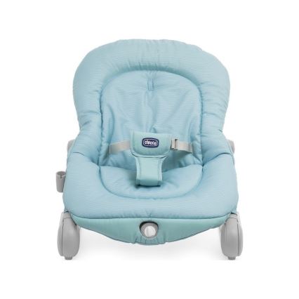Chicco - Dziecięcy wibrujący leżaczek z melodią BALLOON Froggy 2xAA + 1xLR20 niebieski