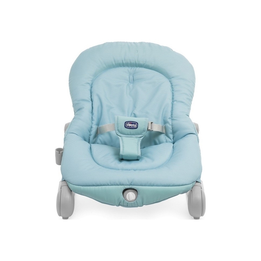 Chicco - Dziecięcy wibrujący leżaczek z melodią BALLOON Froggy 2xAA + 1xLR20 niebieski