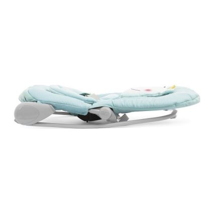 Chicco - Dziecięcy wibrujący leżaczek z melodią BALLOON Froggy 2xAA + 1xLR20 niebieski