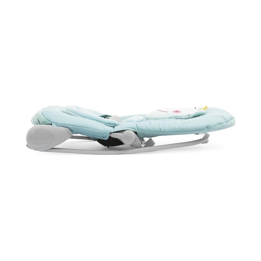 Chicco - Dziecięcy wibrujący leżaczek z melodią BALLOON Froggy 2xAA + 1xLR20 niebieski