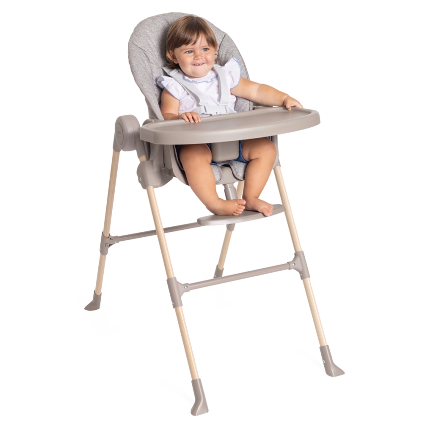 Chicco - Krzesło do jadalni dla dzieci Polly Essential - szary/brązowy