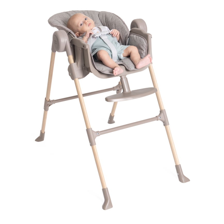 Chicco - Krzesło do jadalni dla dzieci Polly Essential - szary/brązowy
