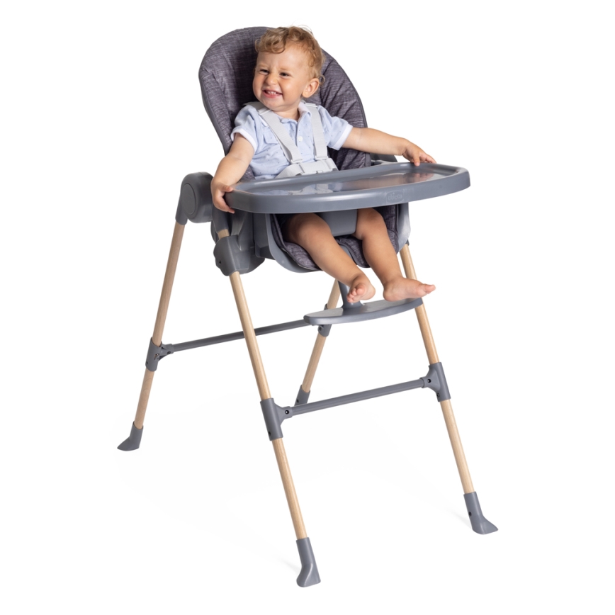 Chicco - Krzesło do jadalni dla dzieci Polly Essential - szary