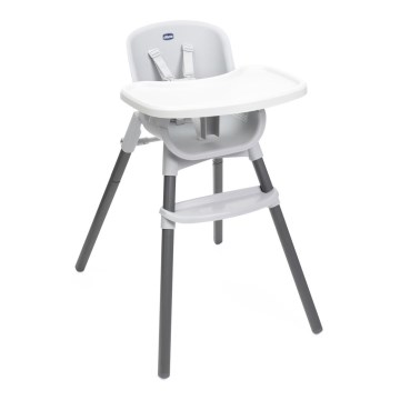 Chicco - Krzesło do jadalni dla dzieci ZEST 3w1 biały/szary