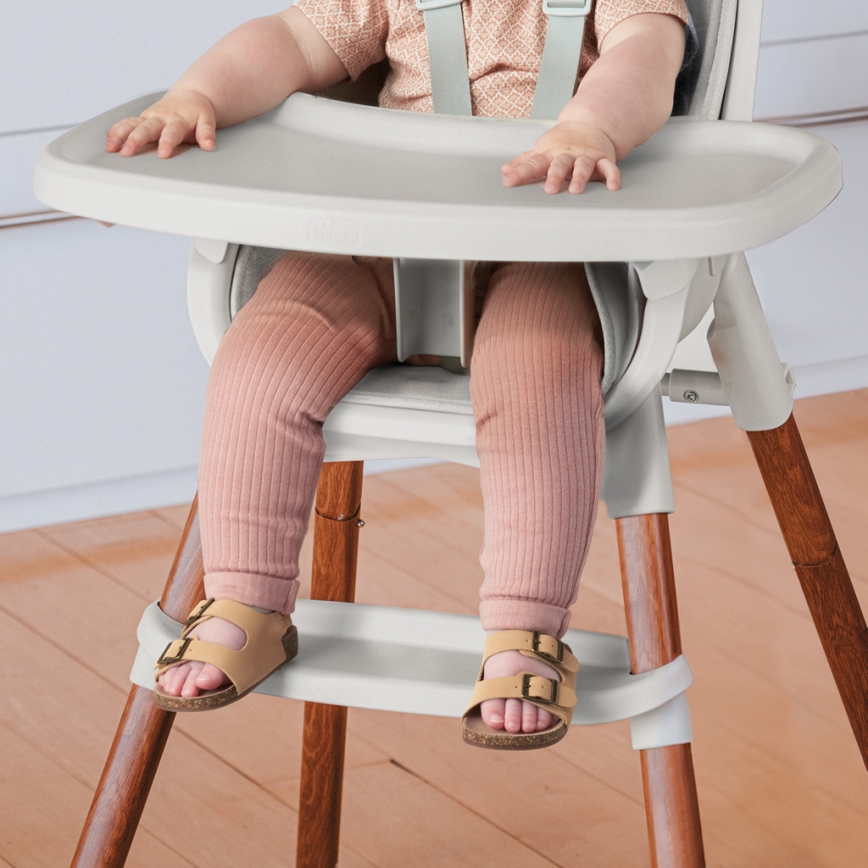 Chicco - Krzesło do jadalni dla dzieci ZEST 3w1 biały/szary