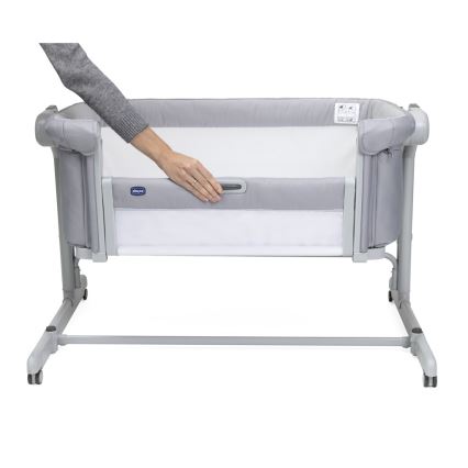 Chicco - Łózeczko dziecięce 2w1 2v1 NEXT2ME MAGIC EVO jasnoszare