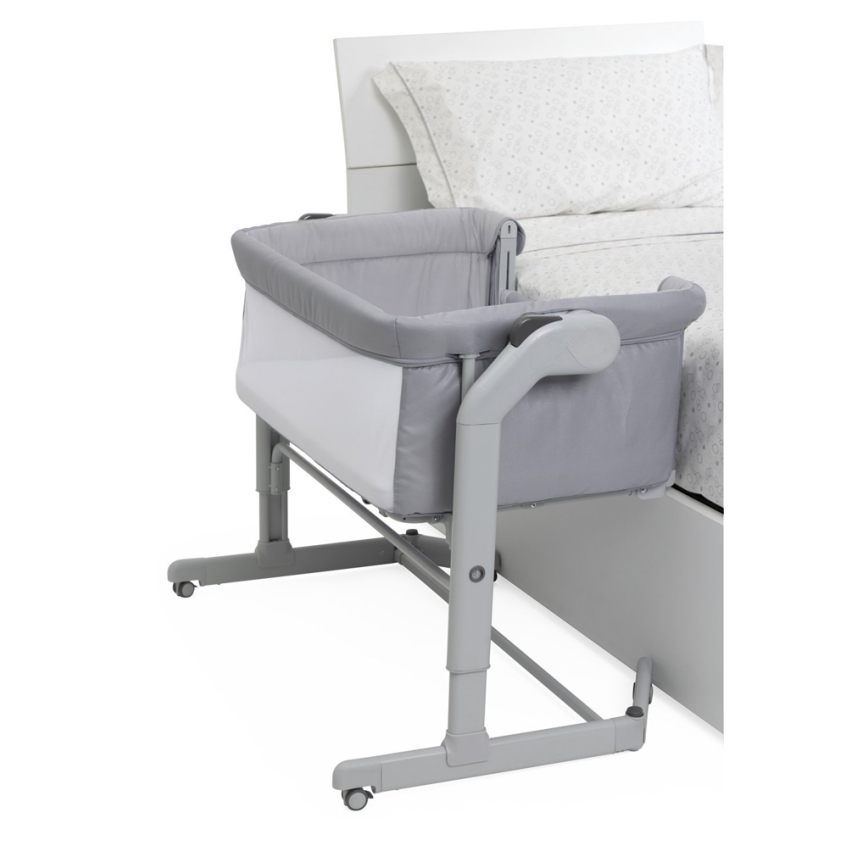 Chicco - Łóżeczko dziecięce 2w1 NEXT2ME MAGIC EVO jasnoszare