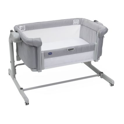 Chicco - Łóżeczko dziecięce 2w1 NEXT2ME MAGIC EVO jasnoszare