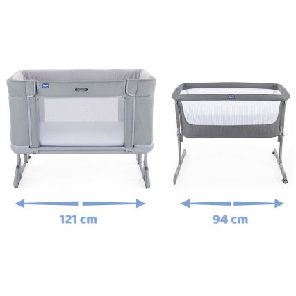 Chicco - Łózeczko dziecięce 3w1 3v1 NEXT2ME FOREVER ciemnoszare