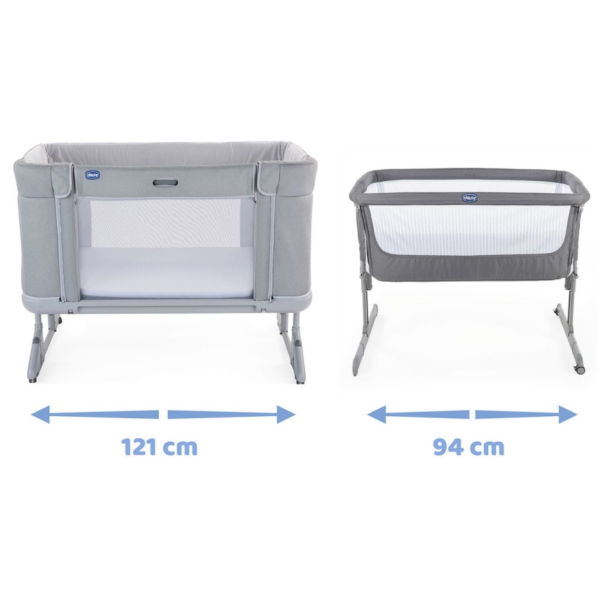 Chicco - Łózeczko dziecięce 3w1 3v1 NEXT2ME FOREVER ciemnoszare