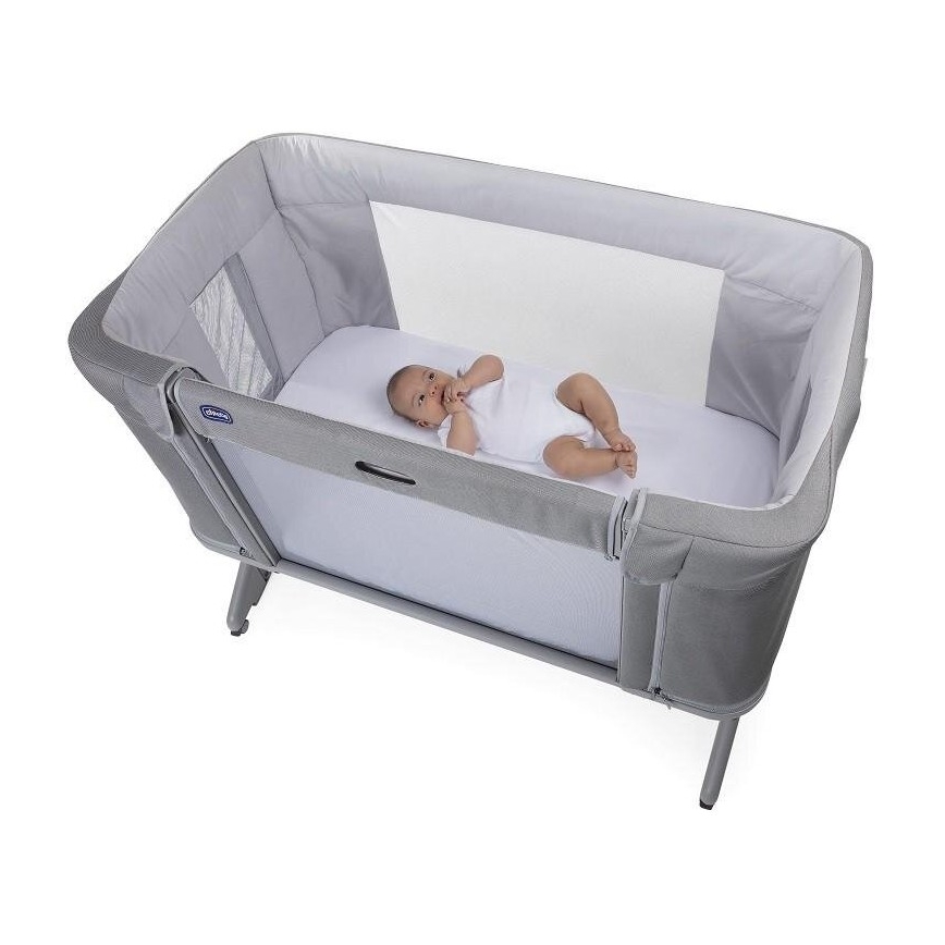 Chicco - Łózeczko dziecięce 3w1 3v1 NEXT2ME FOREVER jasnoszare