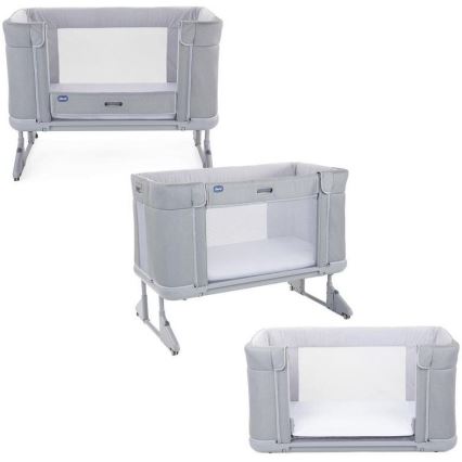 Chicco - Łózeczko dziecięce 3w1 3v1 NEXT2ME FOREVER jasnoszare