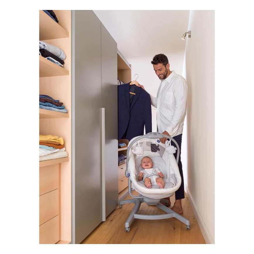 Chicco - Łóżeczko dziecięce 4w1 BABY HUG szare