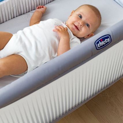 Chicco - Łóżeczko dziecięce NEXT2ME AIR jasnoszare
