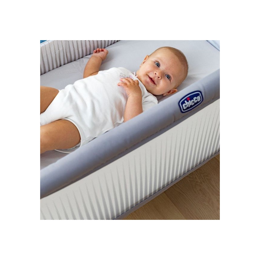 Chicco - Łóżeczko dziecięce NEXT2ME AIR jasnoszare