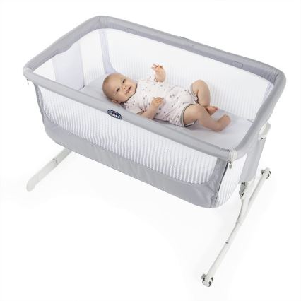 Chicco - Łóżeczko dziecięce NEXT2ME AIR jasnoszare