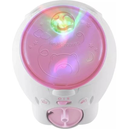 Chicco - Projektor dziecięcy 2w1 POLAR BEAR 3xAA różowy
