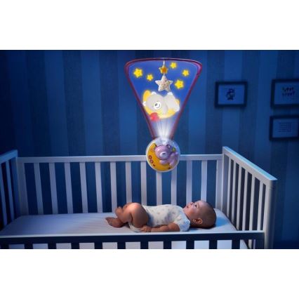 Chicco - Projektor nad łóżeczko z melodią 3v1 NEXT2MOON różowy