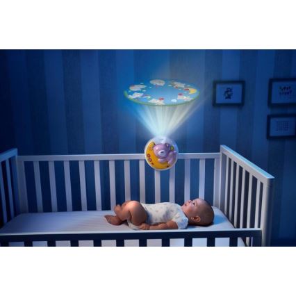 Chicco - Projektor nad łóżeczko z melodią 3v1 NEXT2MOON różowy