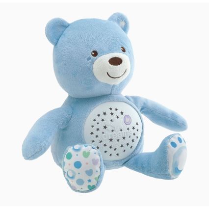 Chicco - Projektor z melodiami BABY BEAR 3xAAA niebieski