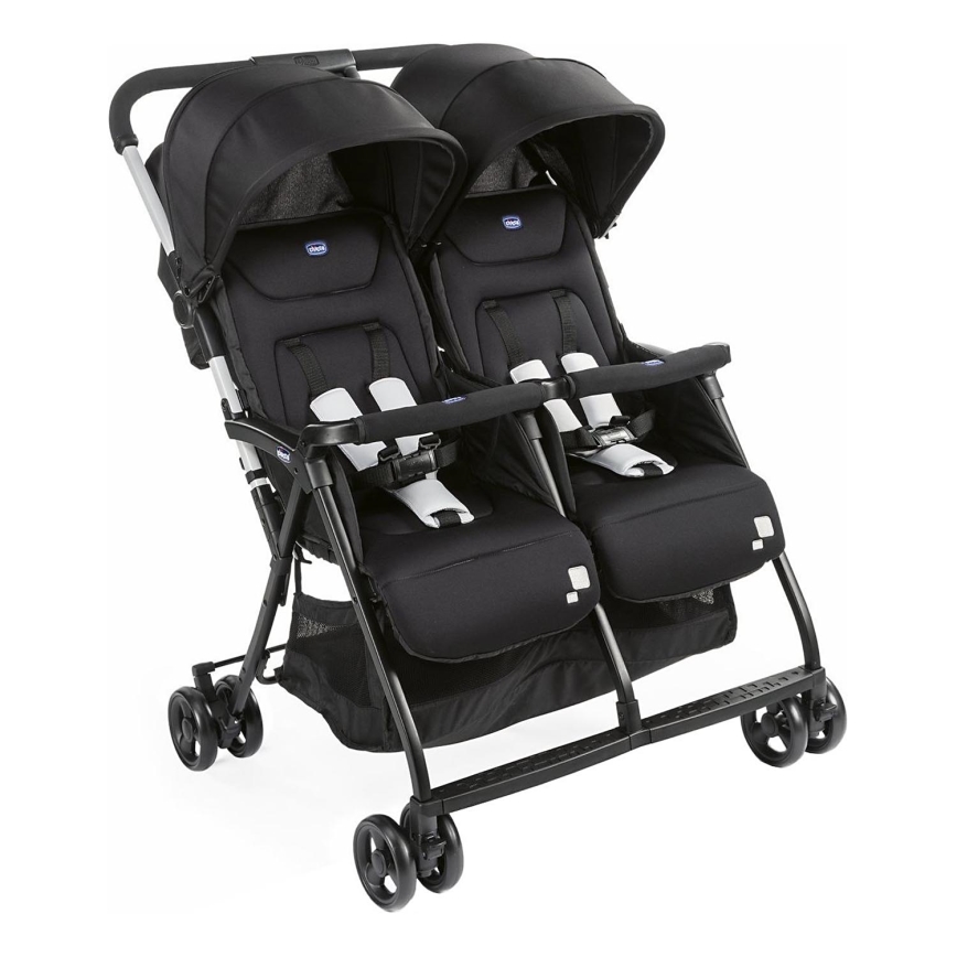 Chicco - Sportowy wózek dla bliźniąt OHLALA TWIN Black Night czarny