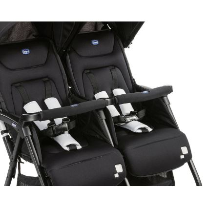 Chicco - Sportowy wózek dla bliźniąt OHLALA TWIN Black Night czarny