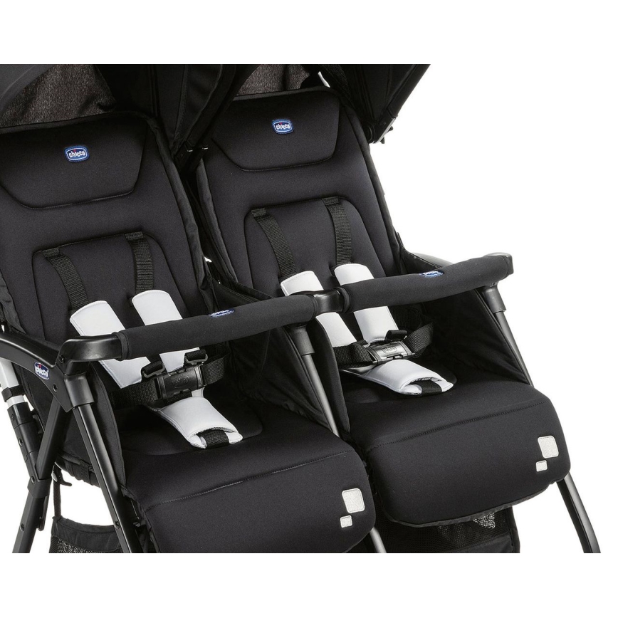Chicco - Sportowy wózek dla bliźniąt OHLALA TWIN Black Night czarny