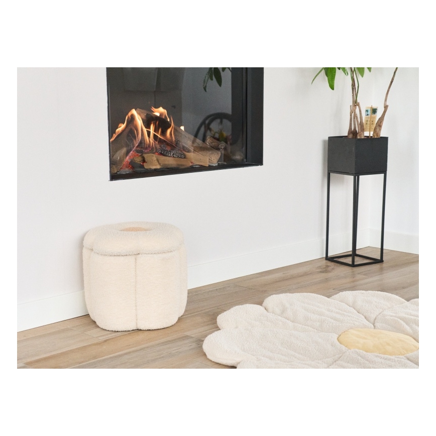 Childhome - Taboret FLOWER śr. 35 cm kremowy