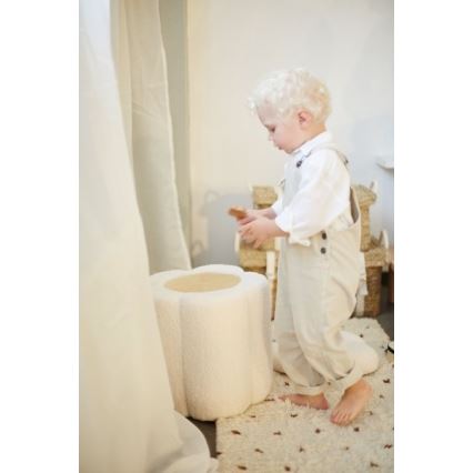 Childhome - Taboret FLOWER śr. 35 cm kremowy