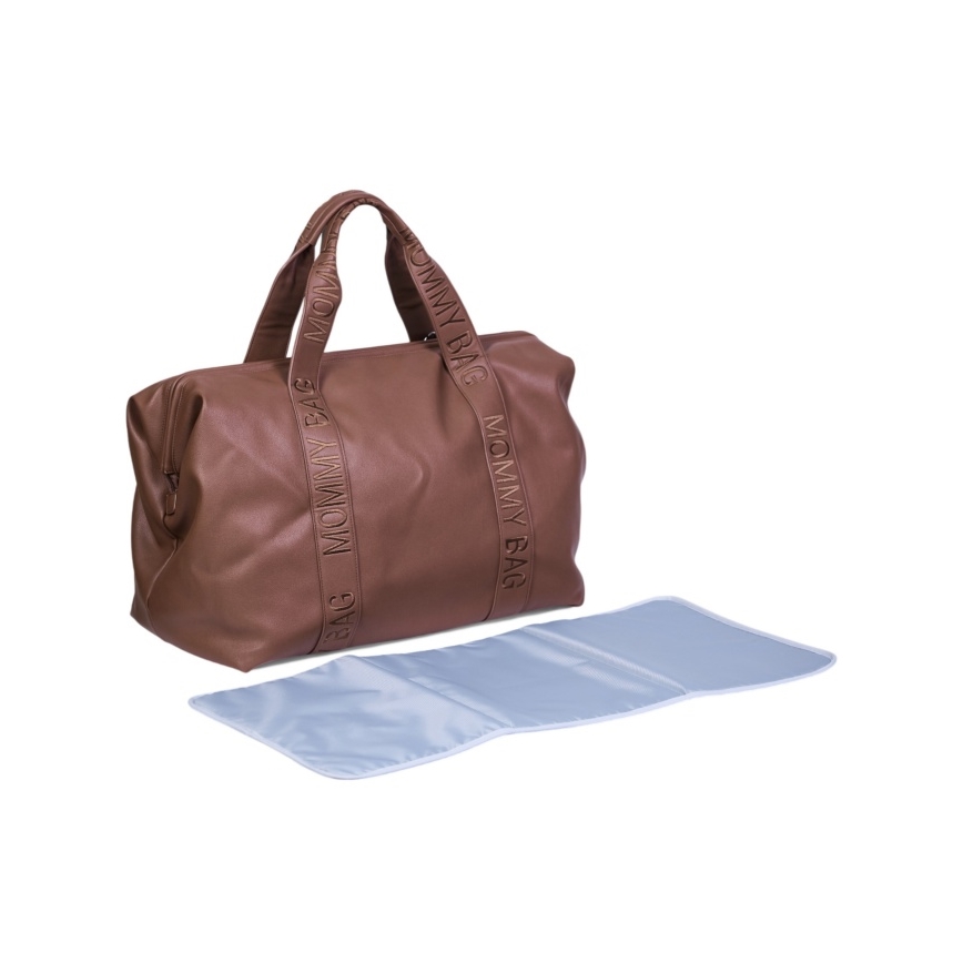 Childhome - Torba do przewijania MOMMY BAG LEATHER brązowa