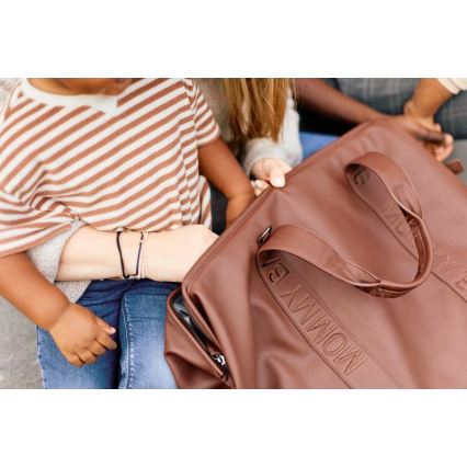 Childhome - Torba do przewijania MOMMY BAG LEATHER brązowa