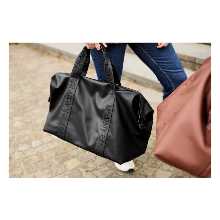 Childhome - Torba do przewijania MOMMY BAG LEATHER czarna
