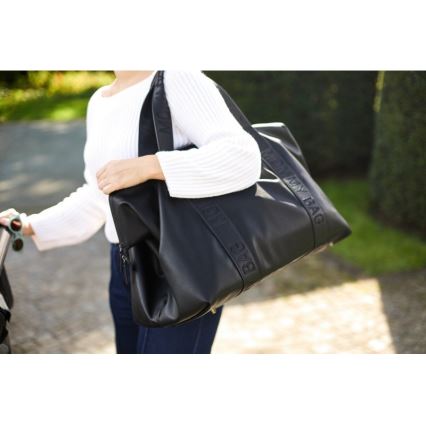 Childhome - Torba do przewijania MOMMY BAG LEATHER czarna
