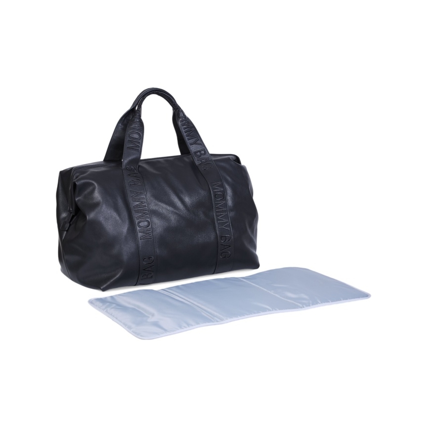 Childhome - Torba do przewijania MOMMY BAG LEATHER czarna