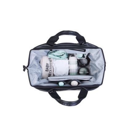 Childhome - Torba do przewijania MOMMY BAG LEATHER czarna