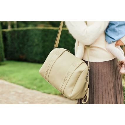Childhome - Torba do przewijania MOMMY CLUB LEATHER beżowa