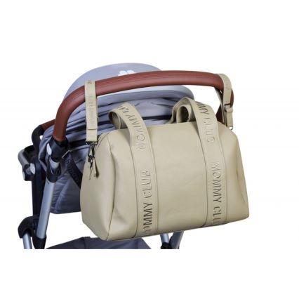 Childhome - Torba do przewijania MOMMY CLUB LEATHER beżowa