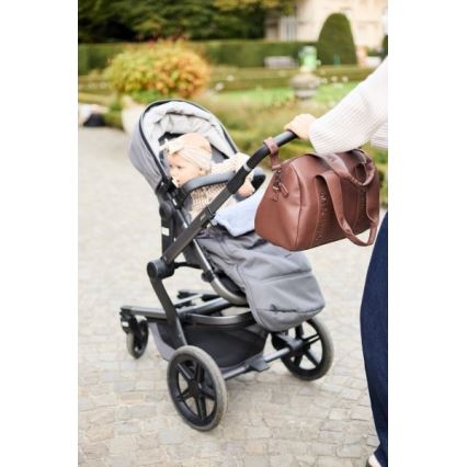 Childhome - Torba do przewijania MOMMY CLUB LEATHER brązowa