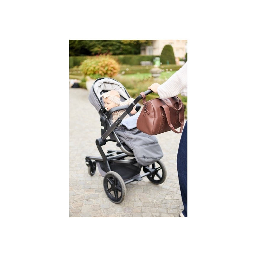 Childhome - Torba do przewijania MOMMY CLUB LEATHER brązowa