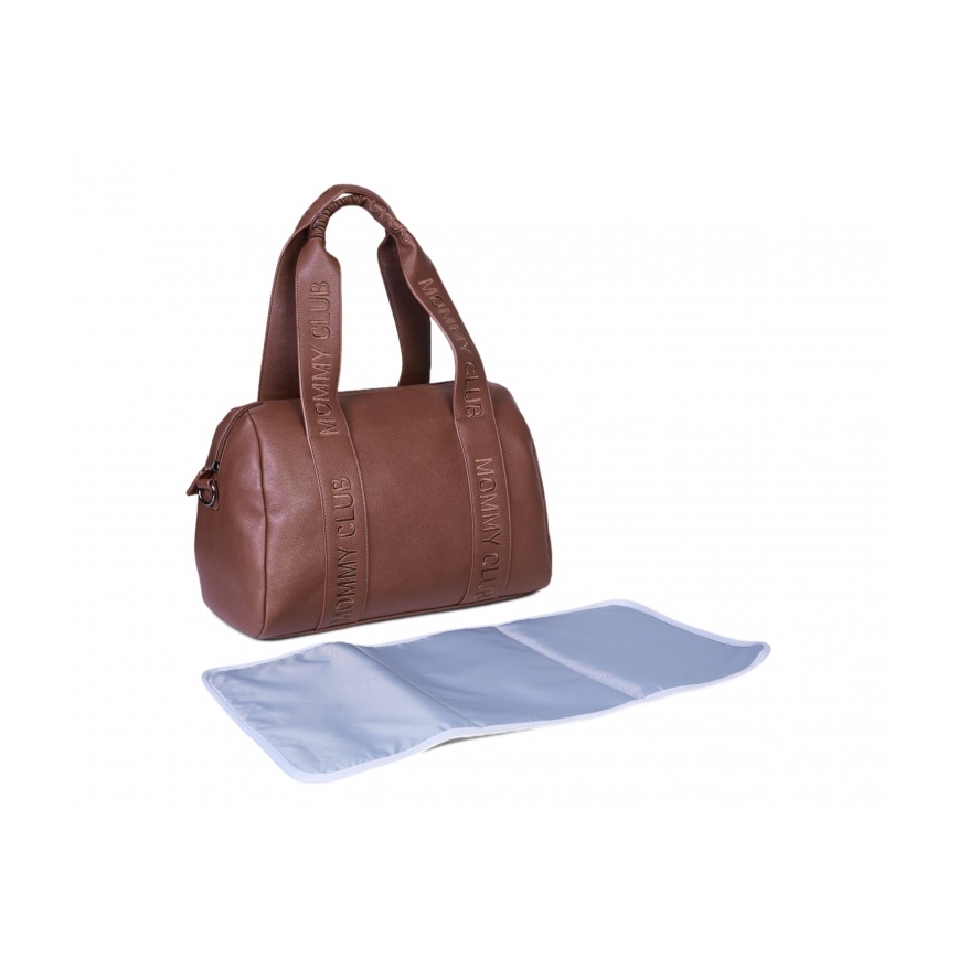 Childhome - Torba do przewijania MOMMY CLUB LEATHER brązowa