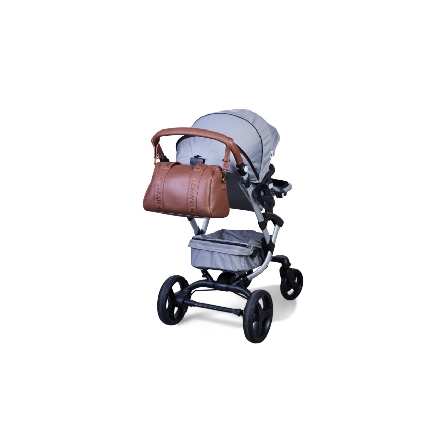 Childhome - Torba do przewijania MOMMY CLUB LEATHER brązowa