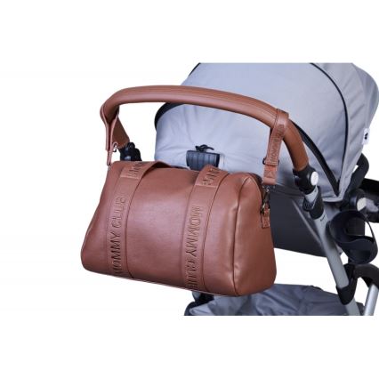 Childhome - Torba do przewijania MOMMY CLUB LEATHER brązowa